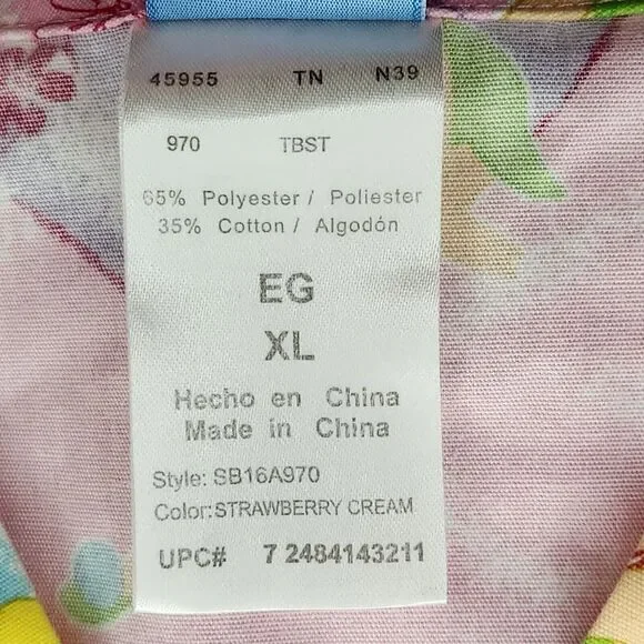 Disney Womens XL Sweet Tink Tinkerbell Scrub Top PInk - Picture 5 of 10